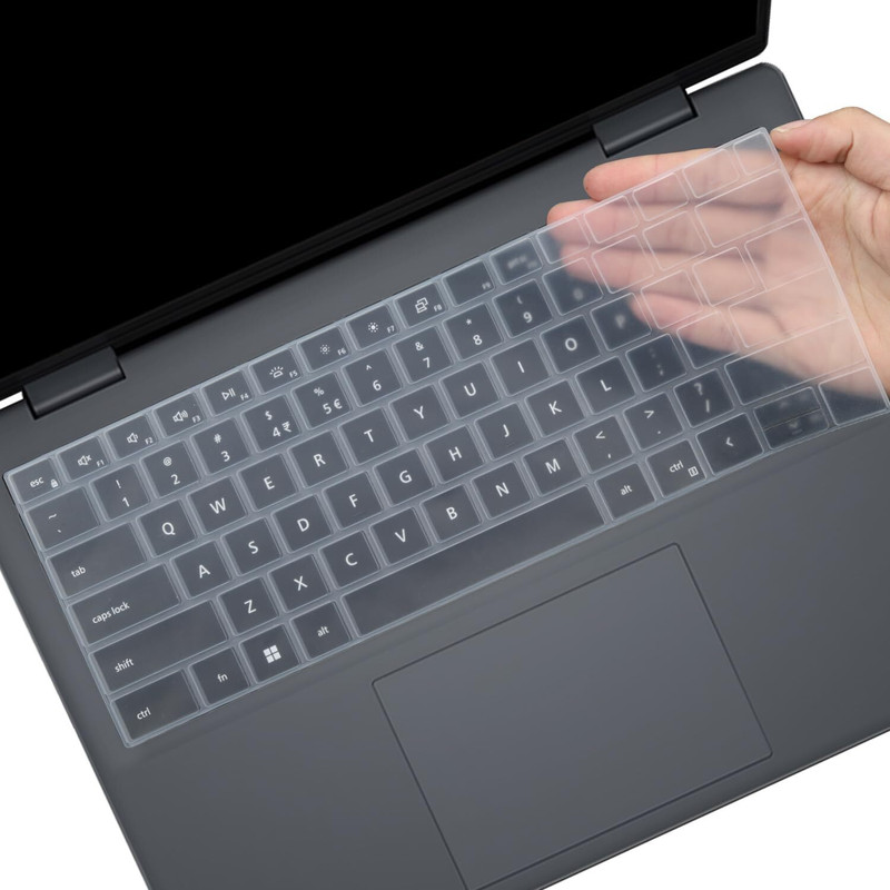 RAYA Silicone Keyboard Cover for Inspiron 14 Plus [ 5440/5441/7440/7441 ] and Dell Vostro 14 [3440] & Inspiron 16 Plus [7640] 14inch Laptops Keyboard Skin(Transparent)