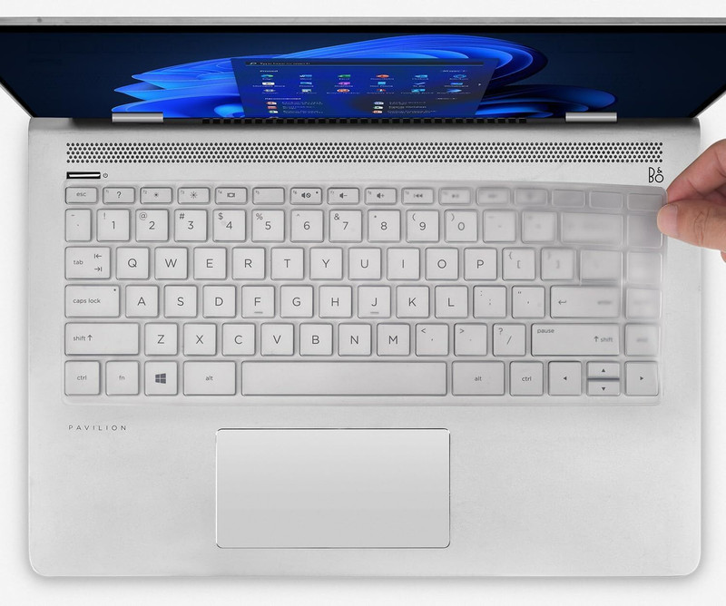 oaky Keyboard Cover Compatible with HP Pavilion x360 14 & HP Laptop 14 14t 14m-dw/dy Series & HP 14-dv/dw/ek ...Series Hp Laptops Keyboard Protector Skin Keyboard Skin(TPU Clear)