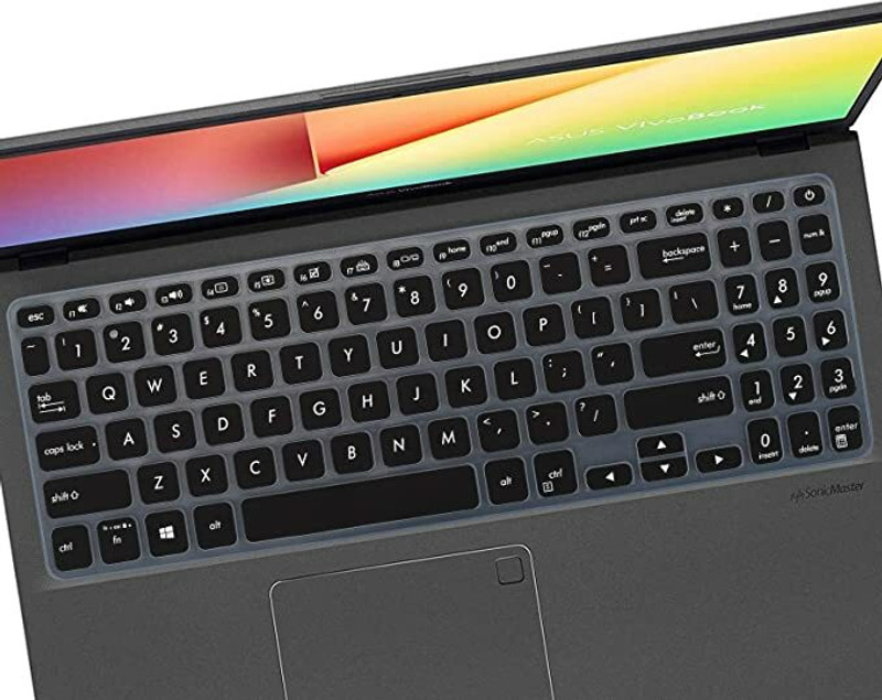 Saco Keyboard Protector 15.6 Inch Laptop Dust Cover for P1545FA, M515DA, X545FA Asus Vivobook X545FA, Expertbook 15-P1545FA, Asus 15 M515DA Series 15.6" Laptop Keyboard Skin(Black)