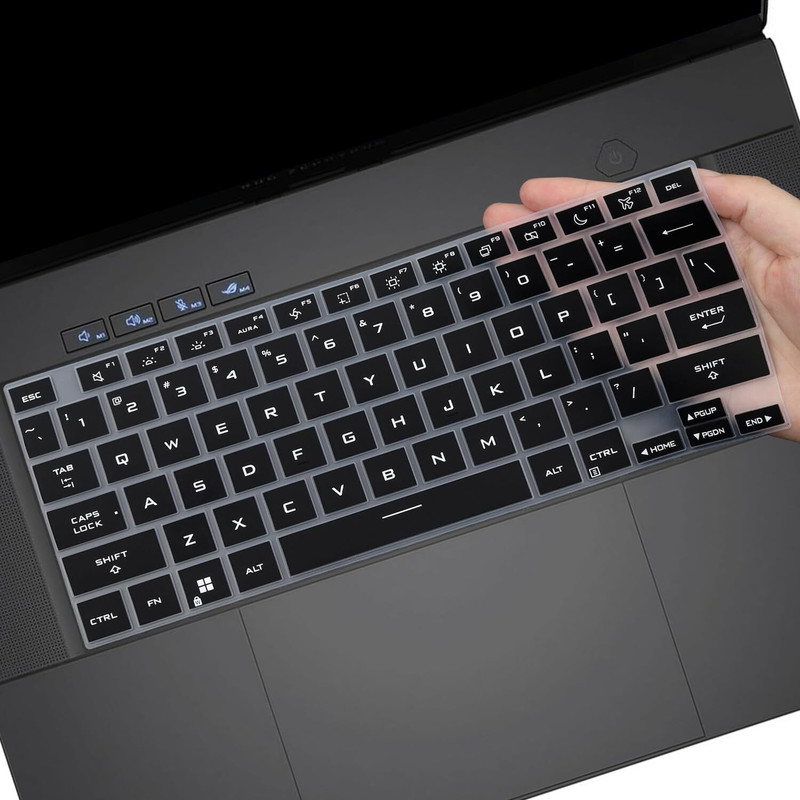 Saco Laptop Keyboard Protector Cover Compatible with 2024 ASUS ROG Zephyrus G14 | 2024 ASUS ROG Zephyrus G16 Gaming Laptops Keyboard Skin(Black)