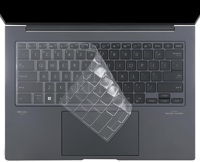 Saco Keyboard Cover 14 Inch Compatible for ASUS Vivobook Go 14 (2025) E1404FA-NK3321WS, NK3325WS, NK5521WS, NK5541WS, NK5542WS Series Laptop Keyboard Skin(Transparent)