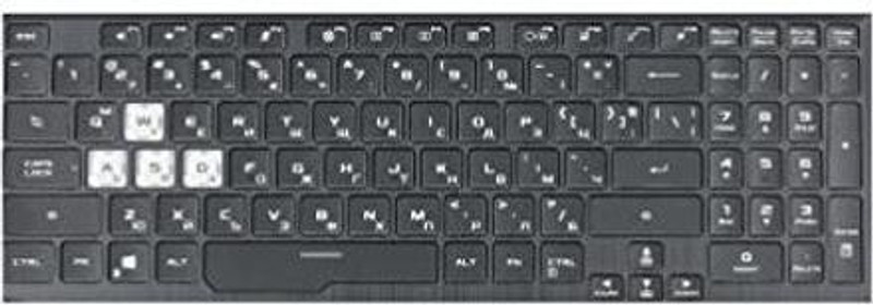 Saco Silicone Keyboard Skin Cover Compatible for ASUS TUF Gaming Laptop F15 15.6-inch FHD FX566HEB-HN249T - launch year 2021 Keyboard Skin(Black)