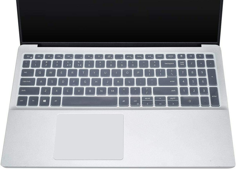 Saco Keyboard Protector 15.6 Inch Laptop Silicone Dust Cover for - Black Dell Inspiron 3510, DELL G15 5511, 5520, 5521, 5525 15.6 Inch Gaming Laptop Keyboard Skin(Black)