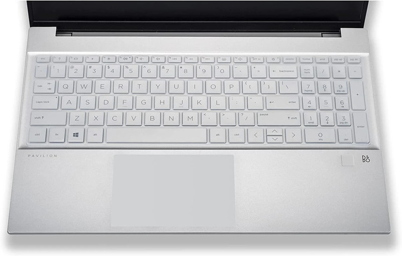 Saco Keyboard Skin Compatible for HP Pavilion 17 17z 17-cn 17-cp 17t Series Laptop Keyboard Skin(Transparent)