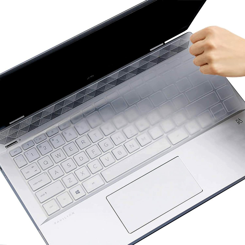 Saco Protector Skin Keyboard Cover 15.6 Inch Compatible for - Transparent HP 15s 15.6 Inch Laptop 15s-fr2308TU Series Keyboard Skin(Transparent)