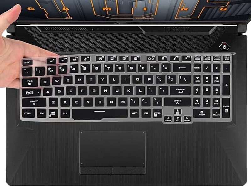 Saco Laptop Keyboard Cover Compatible for 2023 ASUS TUF Gaming F15 FX506HE-HN382W | FX506HE-HN385WS | FX506HC-HN089W | FX506HC-HN362WS | FX506HF-HN026W Laptop Keyboard Skin(Black)
