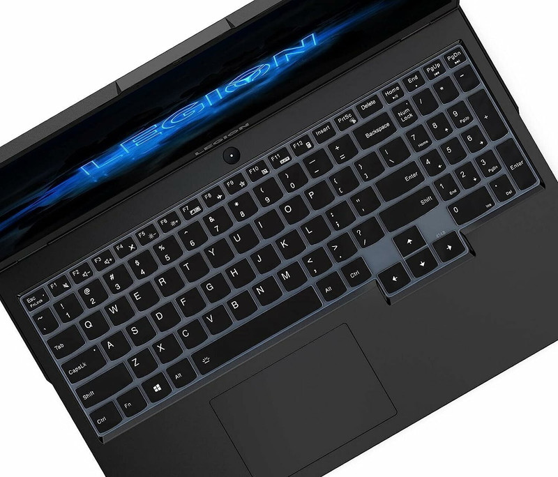 Saco Silicone Keyboard Cover Skin for 16 Inch Laptop Lenovo Legion 5 Pro 16IAH7H 82RF00DBUS, Ideapad Gaming 3 16IAH7 82SA00B2IN Keyboard Skin(Black)