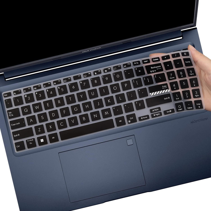 Saco Keyboard Cover for 2025 ASUS Vivobook 15 X1502VA-BQ1297WS & X1502VA-BQ1298WS Series 15.6 Inch Laptop Keyboard Skin(Black)