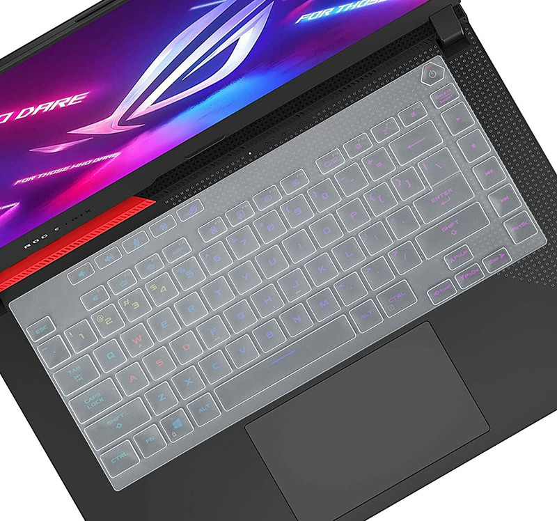Saco Keyboard Protector 15.6 Inch Laptop Dust Cover for G513, G533 - Transparent Asus ROG Strix G15 G513QE/ G513QM-ES94 Series, ROG Strix Scar 15 G533ZWZ Series Keyboard Skin(Transparent)