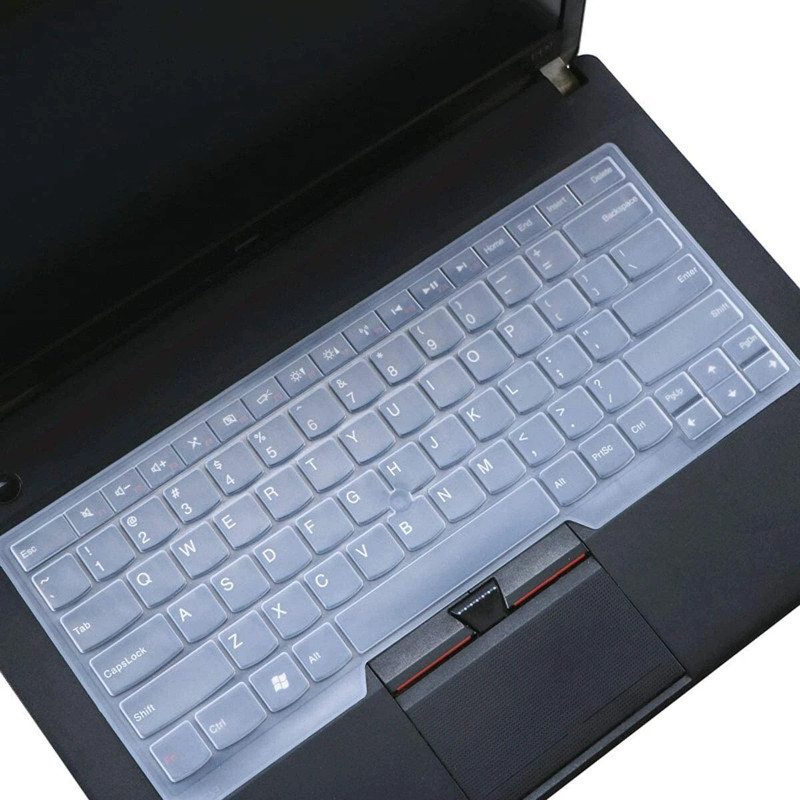Saco Transparent,Silicone Keyboard Cover for Lenovo ThinkPad E14 Gen 2 3 and 4 14 inches Thin and Light Laptop Keyboard Skin(Transparent)