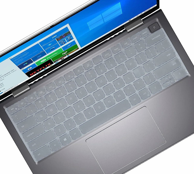 Saco Dust Cover Keyboard Skin for Dell Insprion 7415 2-in-1 14 Inch Laptop Keyboard Protector Keyboard Skin(Transparent)
