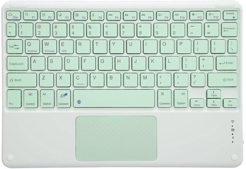 MOBRISTA Touchpad Bluetooth Keyboard PC tablet phone Wireless Keyboard For iOS Android IPAD AND LAPTOP iOS Android Keyboard Skin(Multicolor, Blue, Green, White)