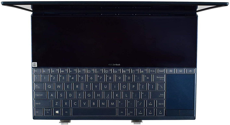 Saco Dustproof Skin (UX481) Keyboard Cover for ASUS ZenBook Duo UX481 UX481FL UX481FA UX481F Laptop, ZenBook Duo UX481FL Keyboard Skin(Transparent)