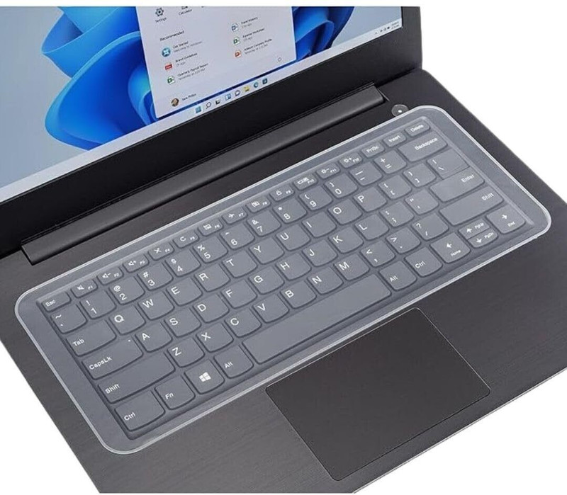 techmentorz Universal Silicone 15.6" Keyboard Protector I laptop keyguard 14 INCH Keyboard Skin(TRANSPARNET)