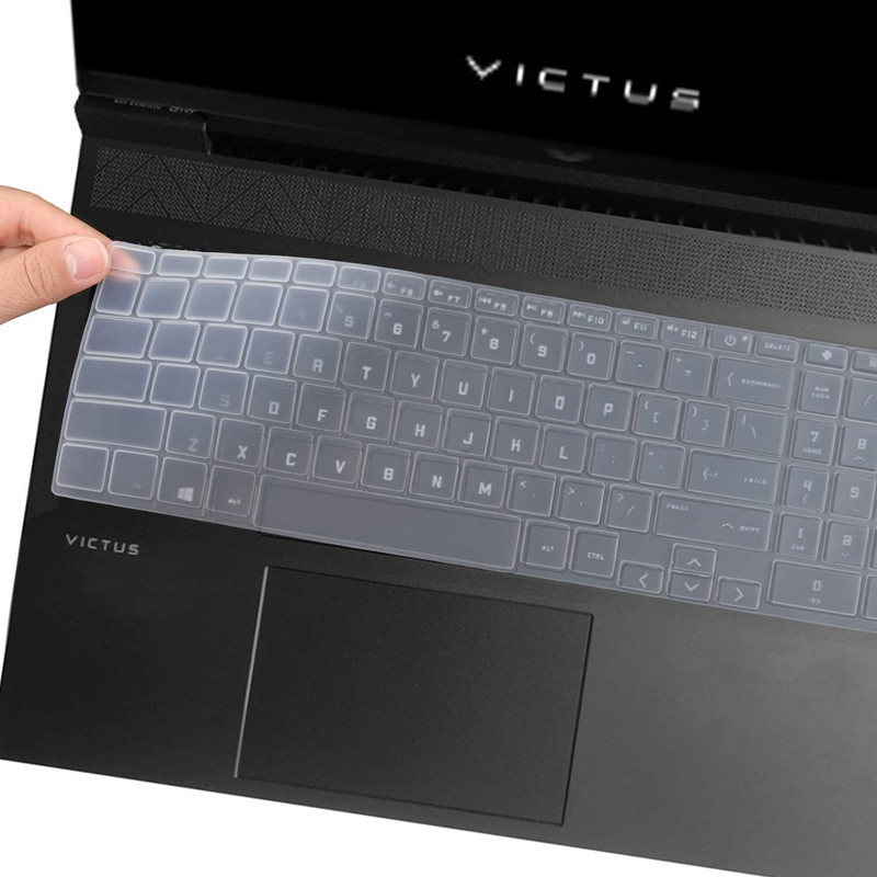 Saco Silicone Skin Keyboard Cover for 16.1 Inch Laptop Suitable for HP Victus 16.1-inch Gaming Laptop (16-Exxxx & 16-Dxxxx series) Keyboard Skin(Transparent)