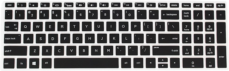 Capsa Black,Keyboard Silicon Protector Laptop Keyboard Skin(Black)