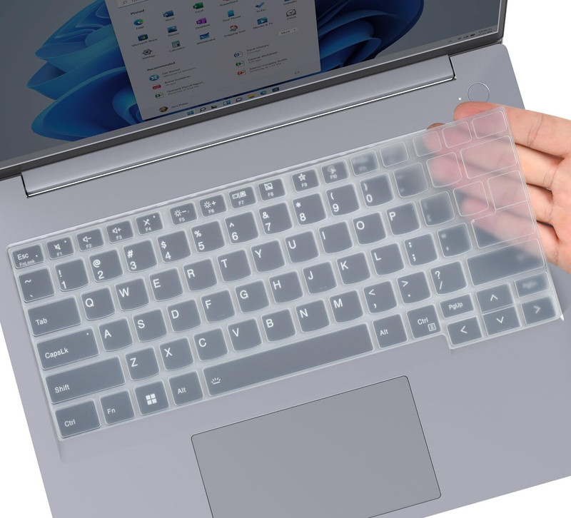 Saco Laptop Keyboard Protector Cover Compatible for 2025-2023 Lenovo ThinkBook 14 G6 G7 G8 14 Inch Laptop Keyboard Skin(Transparent)