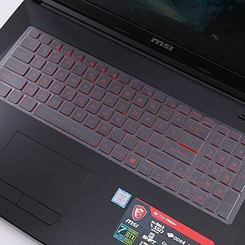 Saco Keyboard Protector Laptop Dust Cover for MSI GF75 17.3 Inch 9SCSR-456IN 2020 MSI Alpha 15 A3DD-044IN 15.6-inch 9S7-16U622-044 Laptop Keyboard Skin(Transparent)