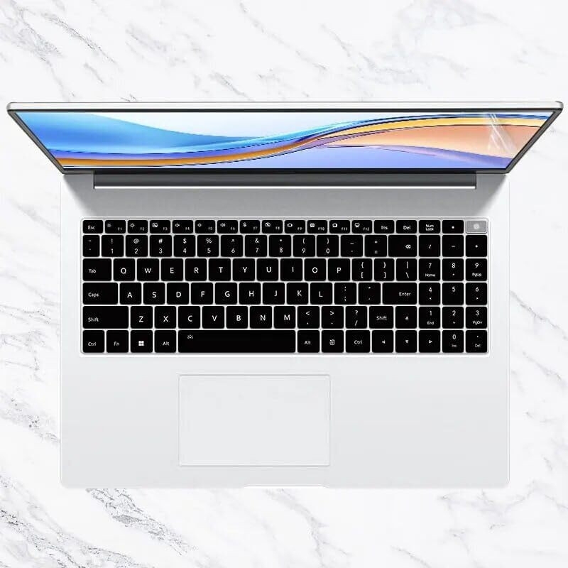 Saco Silicone Keyboard Cover Compatible with Honor MagicBook X16 BRN-F56 | BRN-F58 Series 16 Inch Laptop Keyboard Skin(Black)
