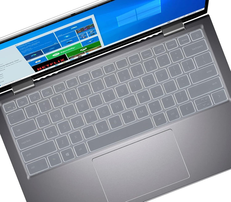 Saco Transparent,Keyboard Protector 14 Inch Laptop Dust Cover for Inspiron Dell Inspiron 14 5000 7000 5310 5410 5415 5418 5420 5425 7415 7420 7425 Keyboard Skin(Transparent)