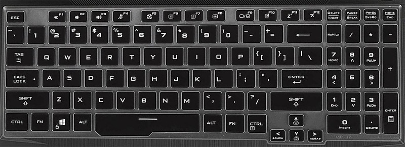 Capsa Premium Silicone cover ASUS Gaming A15 TUF506IV TUF506IU FA506 FX506, Gaming A17 TUF706IU Gaming Laptop Keyboard Skin(Black)