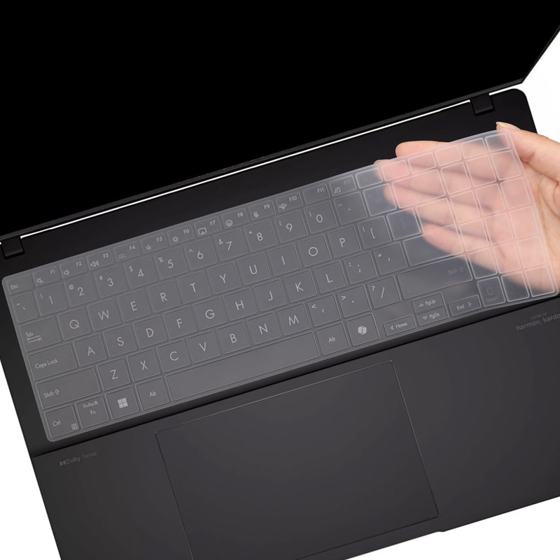 RAYA Silicone Keyboard Cover for ASUS Vivobook S15 OLED ( S5506 / S5507 ) & ASUS Vivobook S16 (V3607 / X1607 / M1607) Keyboard Skin(Transparent)