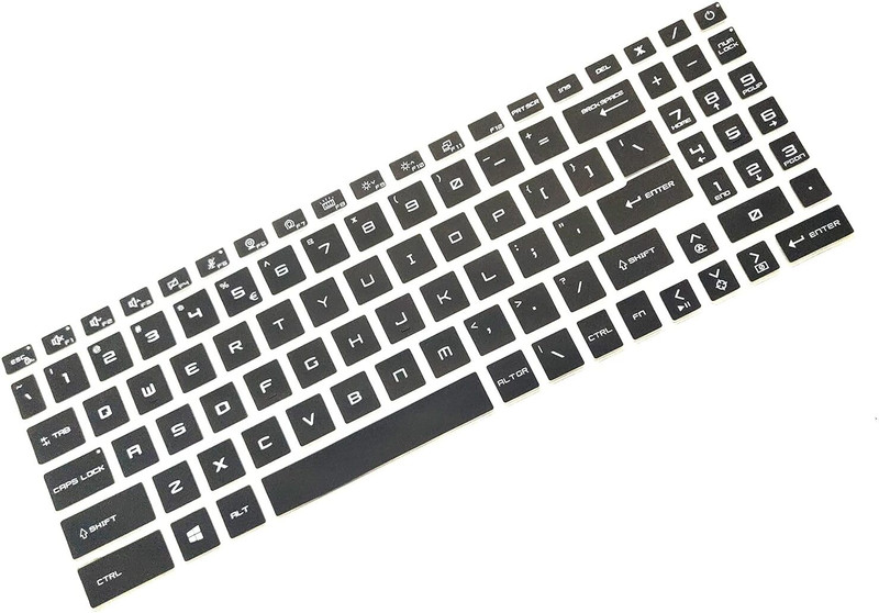 Saco Keyboard Cover for MSI Katana 15/17/GF66/GF76|MSI Bravo 15|MSI Alpha 15/17 MSI Pulse GL66/GL76|Crosshair 15/17|MSI Sword 15/17|MSI Vector GP68/GP78 Laptop Keyboard Skin(Black)
