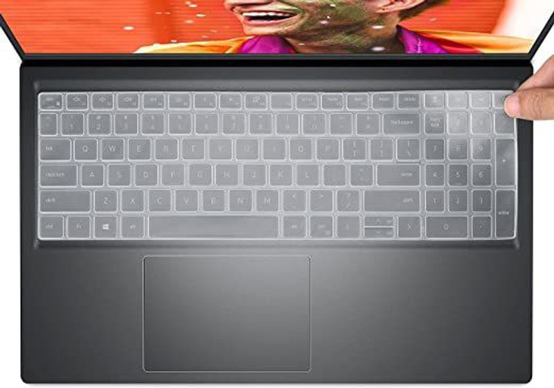 Saco Silicone Keyboard Skin Cover Compatible for Dell Inspiron 3515 15.6 Inch Laptop - launch year 2022 Keyboard Skin(Transparent)