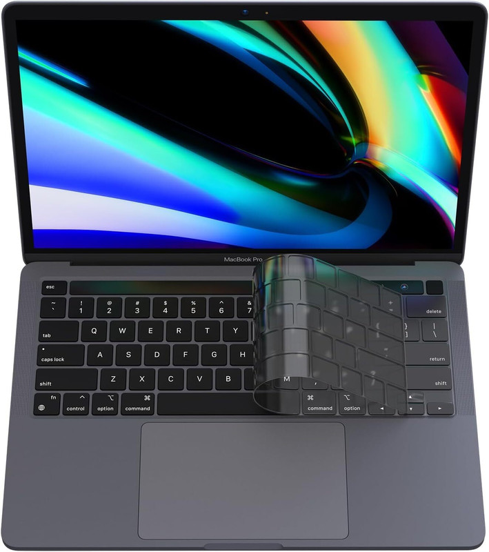 oaky Keyboard Cover Compatible with 2020 2019 MacBook Pro 16 inch A2141 Touch Bar Ultra Thin TPU Keyboard Skin Protector - Translucent Keyboard Skin(Grey)