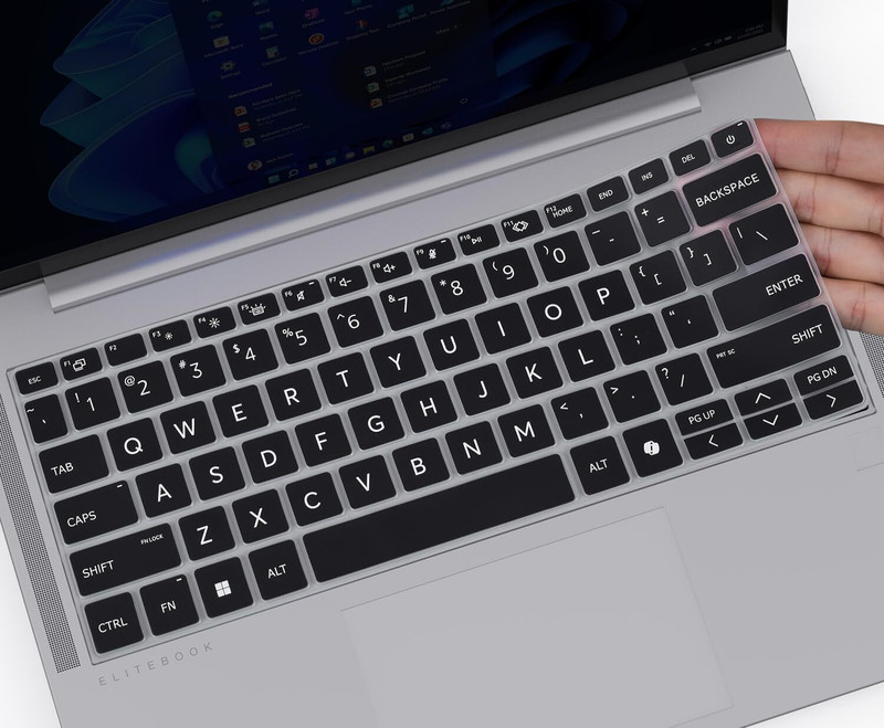 RAYA Silicone Keyboard Cover for 2025 HP Elitebook X G1i/G1a & HP EliteBook 1040 G11 Also Compatible with HP EliteBook 4/6/8 G1i & HP ProBook 440/445 G11 Laptop Keyboard Skin(Black)