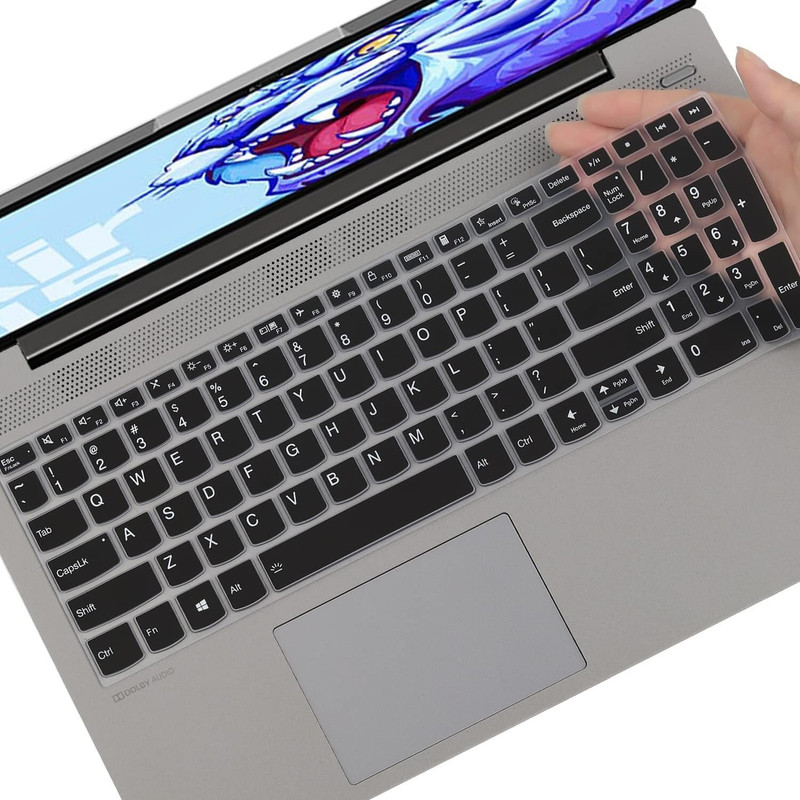 Saco 15.6 inch Protector Skin Silicone Keyboard Cover for 2022 Lenovo Thinkbook 15 G3 ACL U2 15.6 Inch Laptop 21A4A08XIH Keyboard Skin(Black)