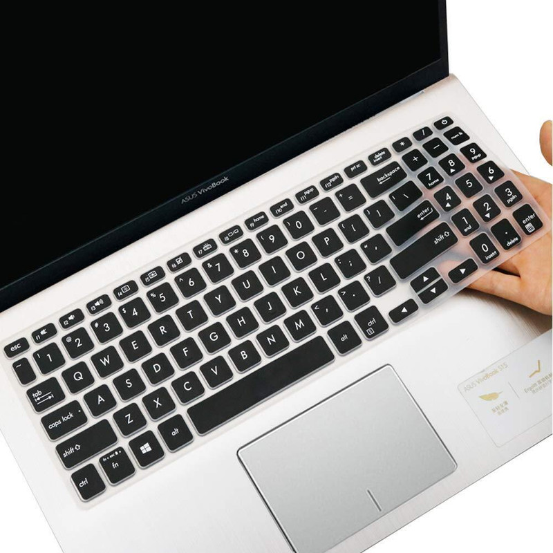Saco Silicone Skin Keyboard Cover Compatible for 2024 ASUS X515, X1500EA-EJ122WS Series 15.6 Inch Laptop Keyboard Skin(Black)