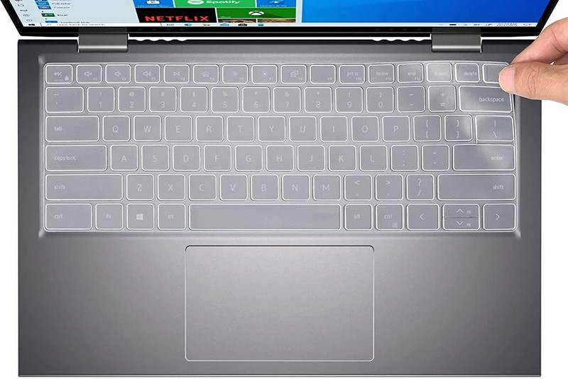 Saco Silicone Skin Keyboard Cover for Dell Latitude 13.3 3320 3420 Keyboard Skin(Transparent)