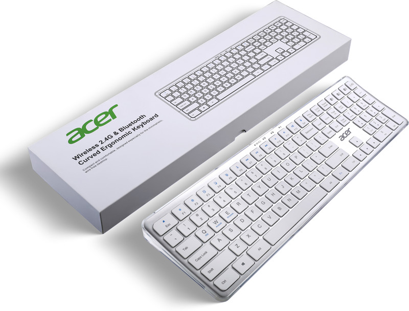 Acer ZC.A01SI.18J Bluetooth, Wireless Standard Laptop Keyboard Compatible with Desktop, Laptop, Mac(Silver)