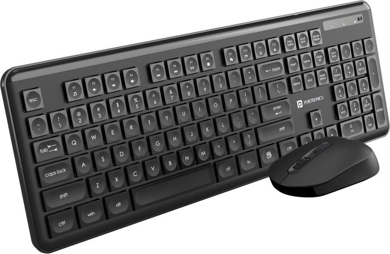Portronics Key4 Wireless Standard Laptop Keyboard Compatible with Laptop(Black)