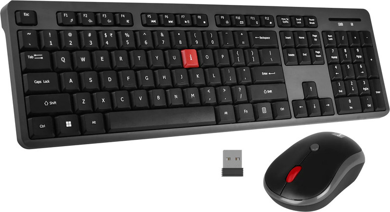 iBall Clickset S350 Wireless Keyboard & Mouse Combo Delivers Reliable Performance Combo Set Designed for Gaming(Black)