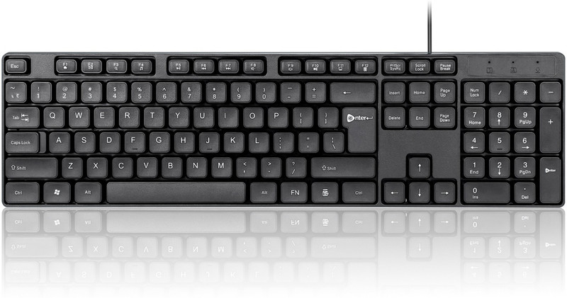 ZEBRONICS Zeb-K 65 Wired USB Standard Desktop Keyboard Compatible with Desktop, Laptop(Black)