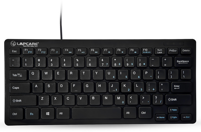 LAPCARE D-Lite Plus Wired Black Wired USB Laptop-size Desktop Keyboard Compatible with Desktop, Laptop, Mac(Black)