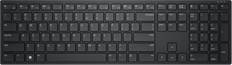 DELL KB500 Wireless Standard Desktop Keyboard Compatible with Desktop, Laptop, Mac Spill Resistant with 12 programmable keys and two adjustable angles(Black)