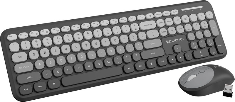 ZEBRONICS Zeb-Companion 301 (Garden) Wireless Standard Desktop Keyboard Compatible with Desktop, iPad, Laptop, Mac, Tablet(Garden)