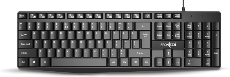 ZEBRONICS Zeb-K 65 Wired USB Standard Desktop Keyboard Compatible with Desktop, Laptop(Black)
