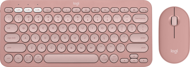 Logitech Pebble 2 Combo Bluetooth Standard Multi-device Keyboard Compatible with Desktop, Laptop, Mac multimedia_keys(Blue)