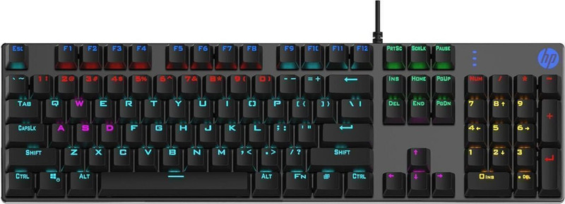 Lenovo K510 Wired USB Standard Gaming Keyboard Compatible with Desktop, Laptop, Mac(Black + Traslusent)