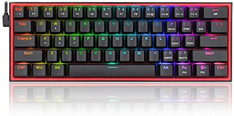 Redragon K617 Wired USB Standard Gaming Keyboard Compatible with Desktop, Laptop, Mac(Black)