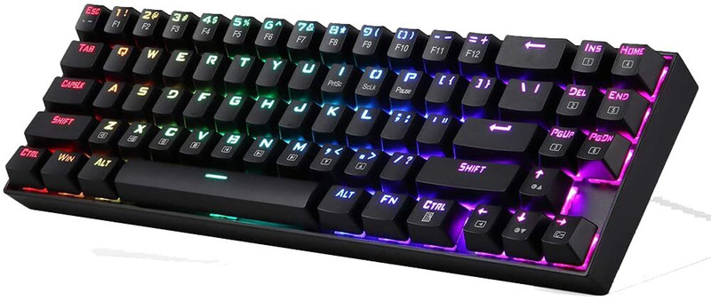 Redragon (Open-Box) K599 Diemos RGB Backlit Anti-Ghosting Mechanical 2.4Ghz Wireless / Wired USB Tenkeyless Gaming Keyboard Compatible with Desktop, Laptop, Tablet(Black)