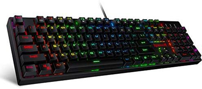 Redragon K582 RGB keyboard Bluetooth Standard Gaming Keyboard Compatible with Desktop, Laptop, Mac(Black)