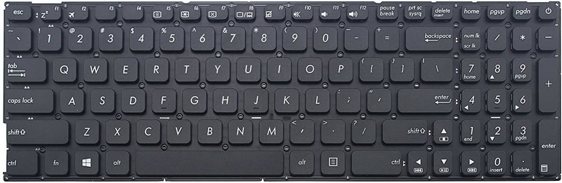 TECHCLONE OKNBO-6122US0Q OKNBO-6122US0Q 9Z.ND00M.001, X541 Internal Laptop-size Laptop Keyboard Compatible with Desktop, Laptop, Mac(Black)