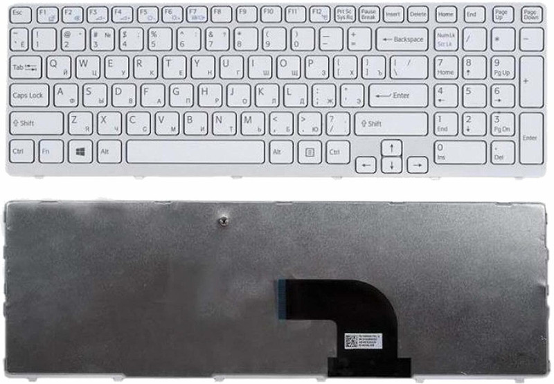 TECHCLONE Laptop Keyboard Replacement for SVE15 Series Internal Laptop-size Laptop Keyboard Compatible with Desktop, Laptop, Mac(White)