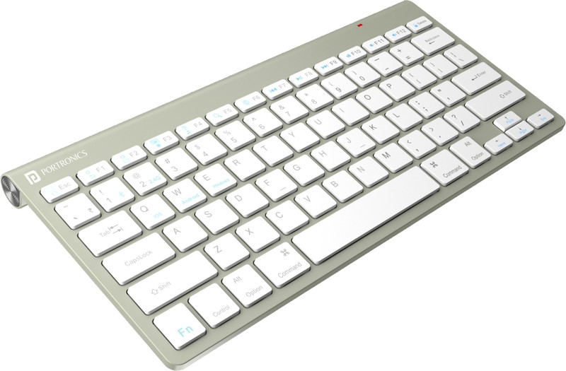 Portronics POR 1842 Wireless Standard Multi-device Keyboard Compatible with Desktop, Laptop, Mac multimedia_keys,Bubble Max(Green)