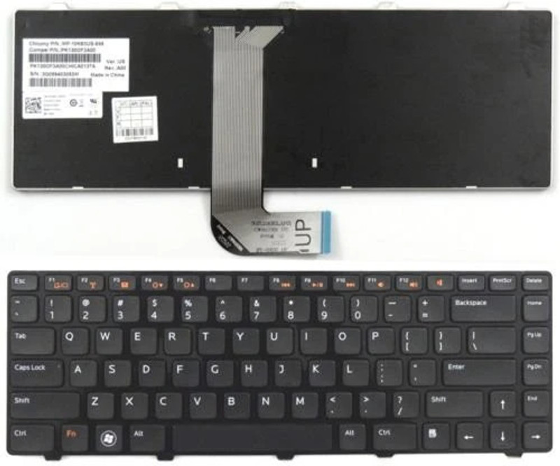 TechSio VOSTRO 1440 1445 1450 1550 2420 2520 3350 3450 3460 3550 3560 V131 Series Internal Laptop-size Laptop Keyboard Compatible with Laptop Dell Inspiron 14R N4110 N4120 M4110 N4050 N5040 N5050 M5040 M5050 laptop(Black)